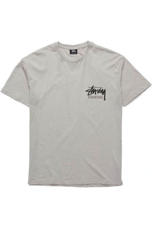 Stussy Mens Solid Stock International SS T Shirt Grey - IVNRT9532